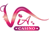 VIA logo — official BEWOKWIN gold-red lion live casino vendor